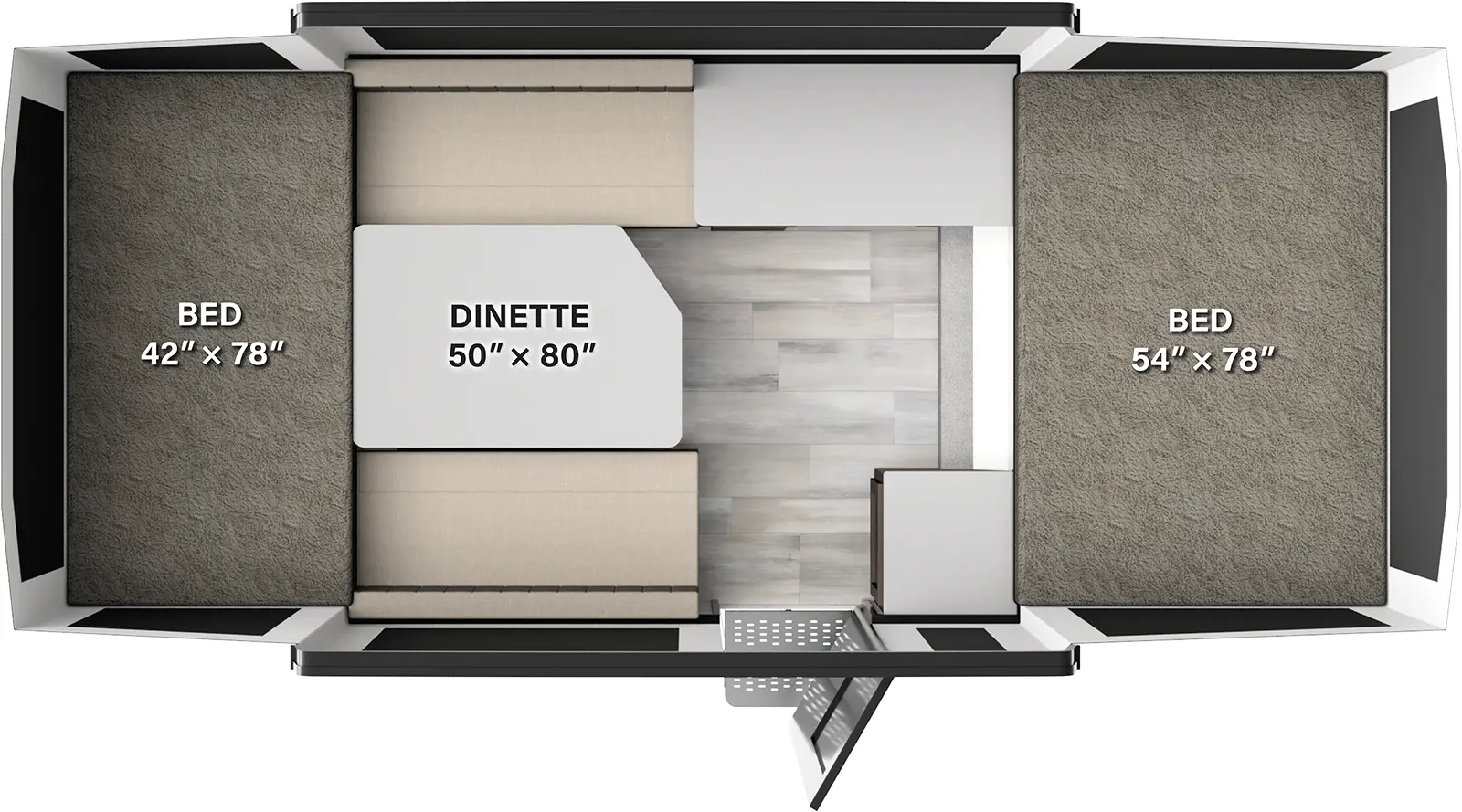 The Flagstaff Tent F141OTG floorplan.